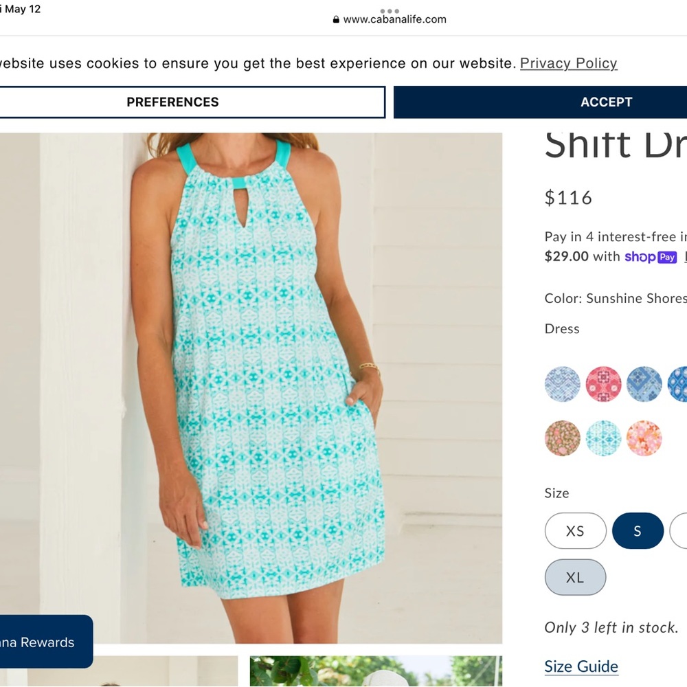 Cabana Life summer dress or swimsuit cover up